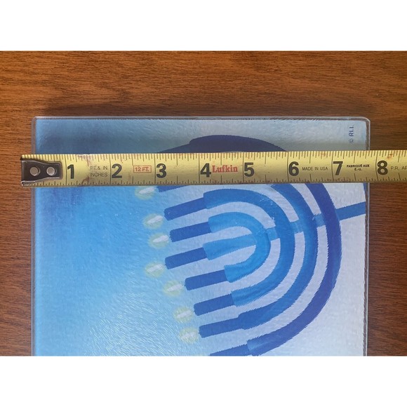 Rite Lite Hanukkah Happy Chanukah Tempered Glass Menorah Drip Tray NEW - Picture 6 of 9